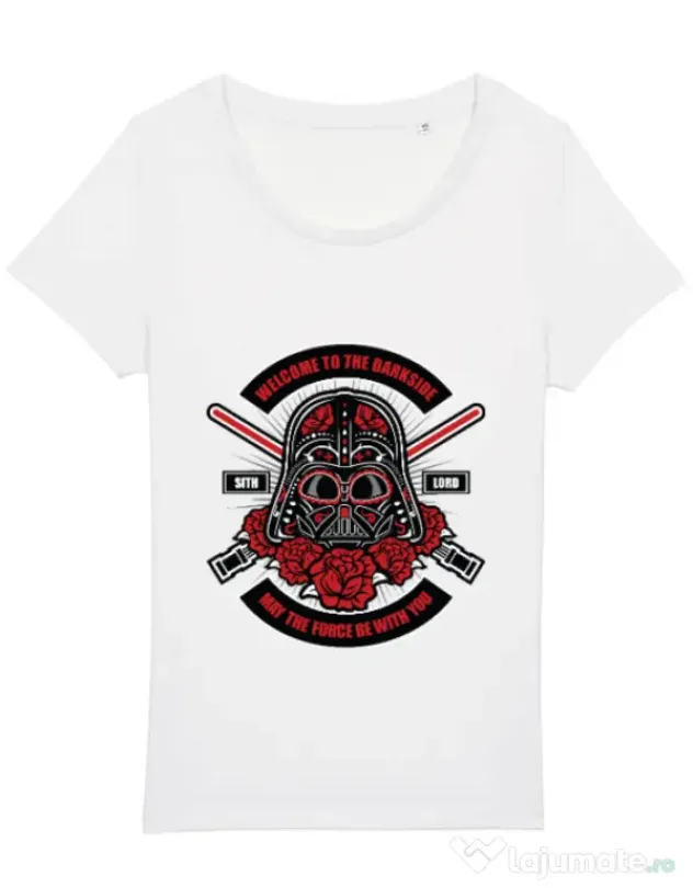 Tricou STANLEY STELLA dama Darth Vader Sugar Skull Alb