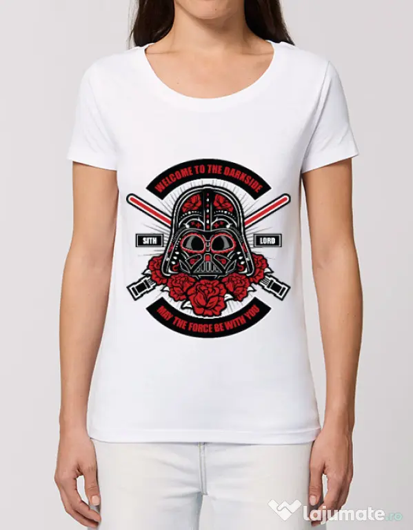 Tricou STANLEY STELLA dama Darth Vader Sugar Skull Alb