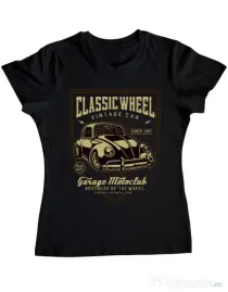 Tricou ADLER dama Classic Wheel Negru