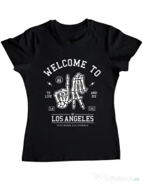 Tricou ADLER dama Welcome To L.A Negru