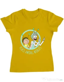 Tricou ADLER dama Peace among worlds Galben