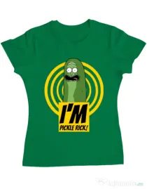 Tricou ADLER dama I'm pickle Rick! Verde mediu