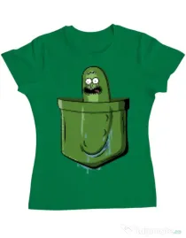 Tricou ADLER dama Pocket Pickle Verde mediu