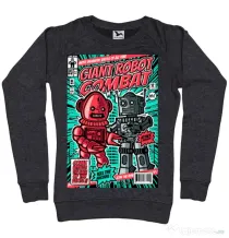 Bluza ADLER dama Giant robot combat Negru melanj