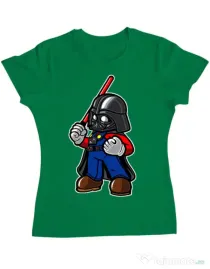 Tricou ADLER dama Darth plumber Verde mediu