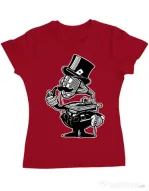 Tricou ADLER dama Gramophone head Rosu