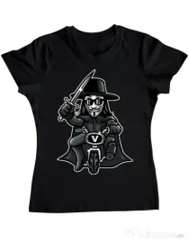 Tricou ADLER dama Vendetta Biker Negru