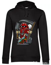 Hoodie dama cu gluga Coffin Skater Negru