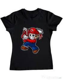Tricou ADLER dama Mario Massacre Negru