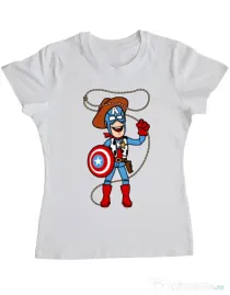 Tricou ADLER dama Captain Woody Alb
