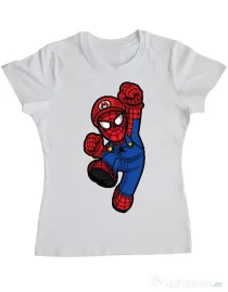 Tricou ADLER dama Spider Plumber Alb