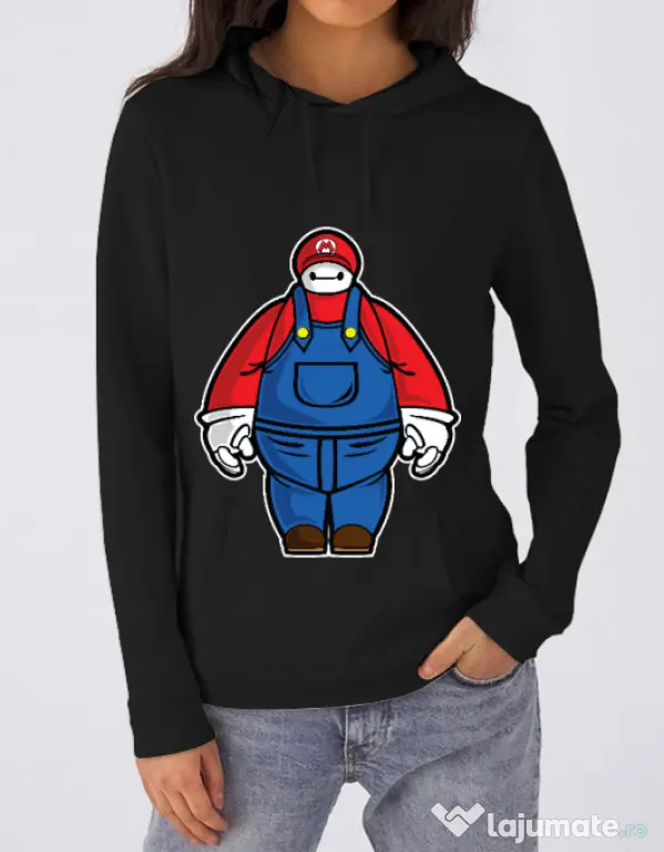 Hoodie dama cu gluga Baymario Negru