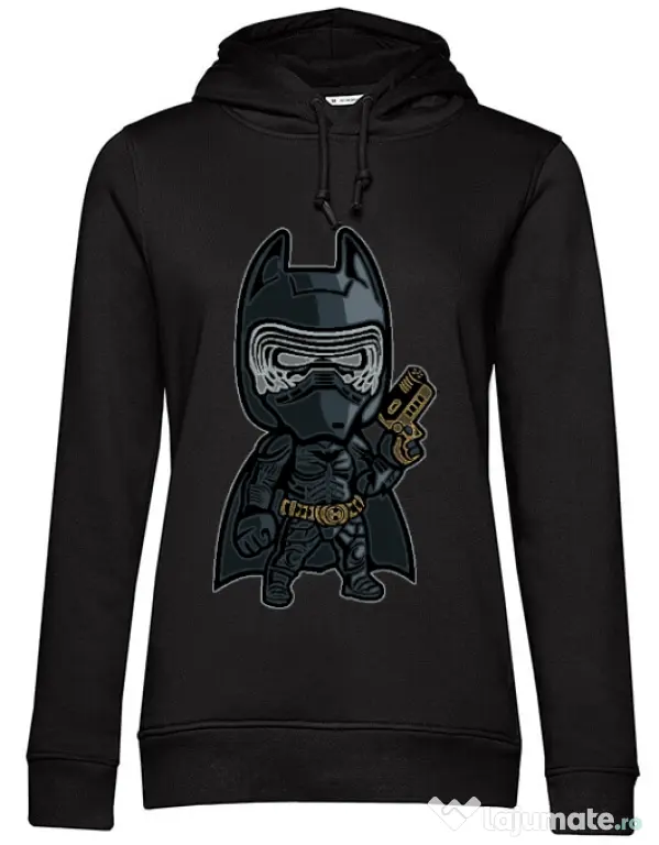 Hoodie dama cu gluga Darkest Night Negru