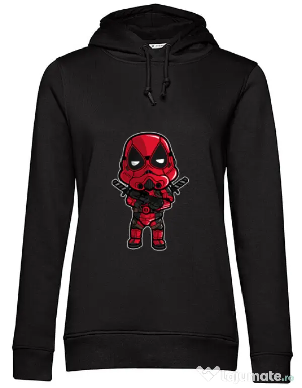 Hoodie dama cu gluga Deadtrooper Negru