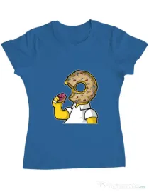 Tricou ADLER dama I Like Donut Albastru azuriu
