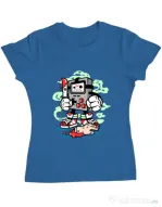 Tricou ADLER dama Gamers Killer Albastru azuriu