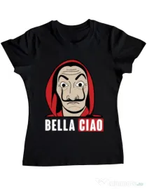 Tricou ADLER dama Bella ciao Negru