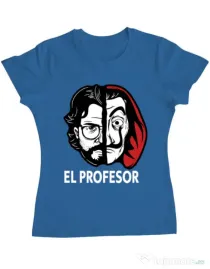Tricou ADLER dama El profesor Albastru azuriu