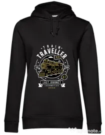 Hoodie dama cu gluga Train Traveller Negru