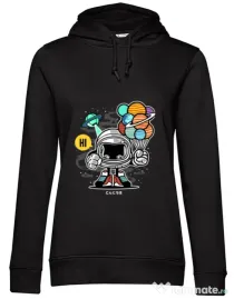 Hoodie dama cu gluga Gift From Outer Space Negru