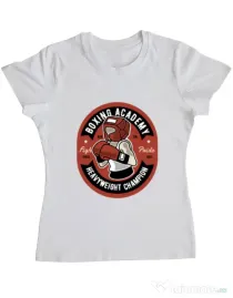 Tricou ADLER dama Boxing Academy Alb