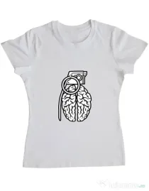 Tricou ADLER dama Grenade Brain Alb