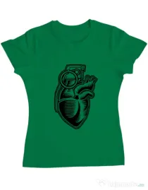 Tricou ADLER dama Grenade Heart Verde mediu