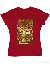 Tricou ADLER dama Robot Toaster Rosu