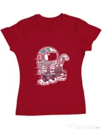 Tricou ADLER dama Space Racer Rosu