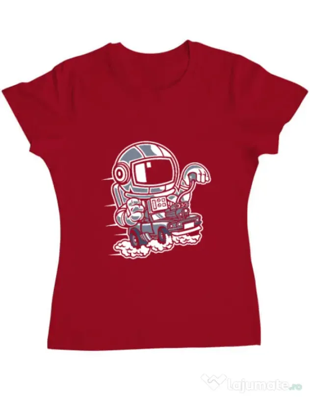 Tricou ADLER dama Space Racer Rosu