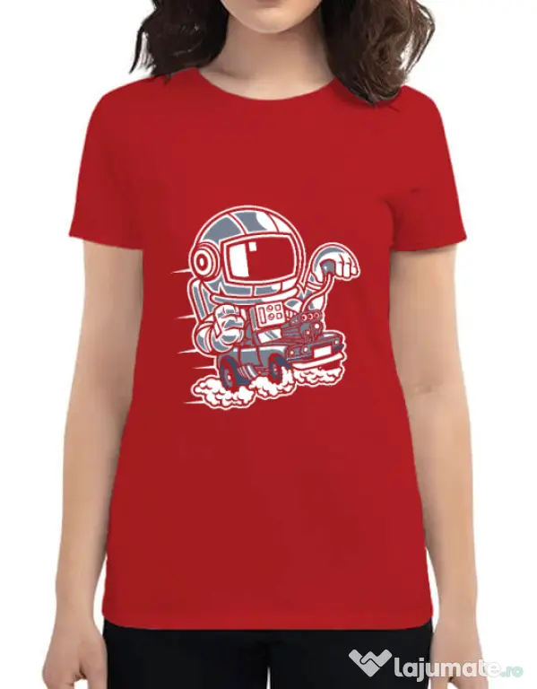 Tricou ADLER dama Space Racer Rosu
