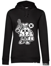 Hoodie dama cu gluga Money Takers Negru
