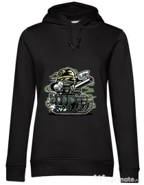 Hoodie dama cu gluga War Tank Negru