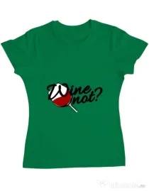 Tricou ADLER dama Wine not Verde mediu