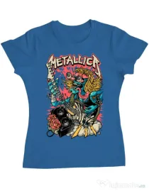 Tricou ADLER dama Heavy Guitar Albastru azuriu