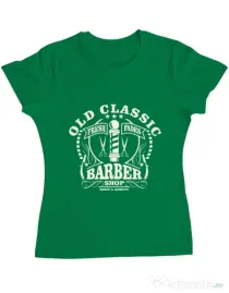Tricou ADLER dama Old Classic Barber Verde mediu