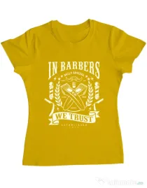 Tricou ADLER dama In Barbers We Trust Galben