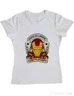 Tricou ADLER dama Genius Billionaire Alb