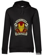 Hoodie dama cu gluga Genius Billionaire Negru