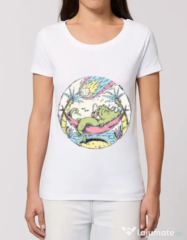 Tricou STANLEY STELLA dama Asteroid Day Alb