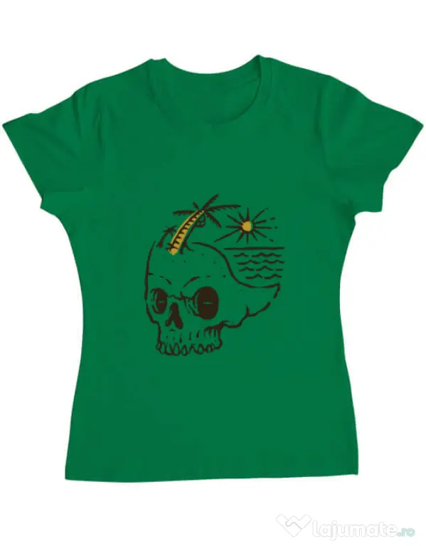 Tricou ADLER dama Skull Island Verde mediu
