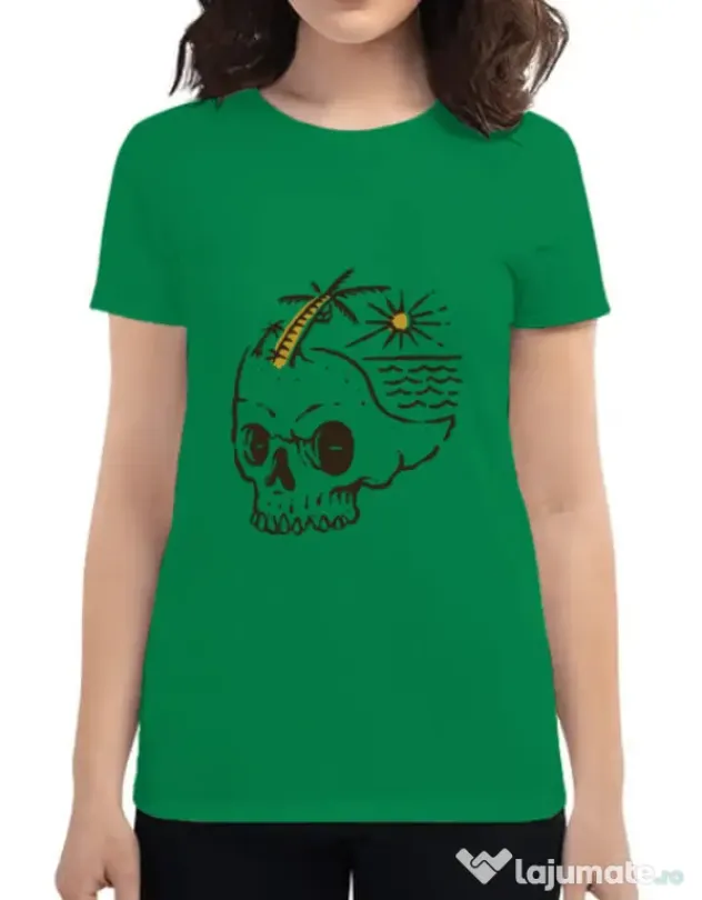 Tricou ADLER dama Skull Island Verde mediu
