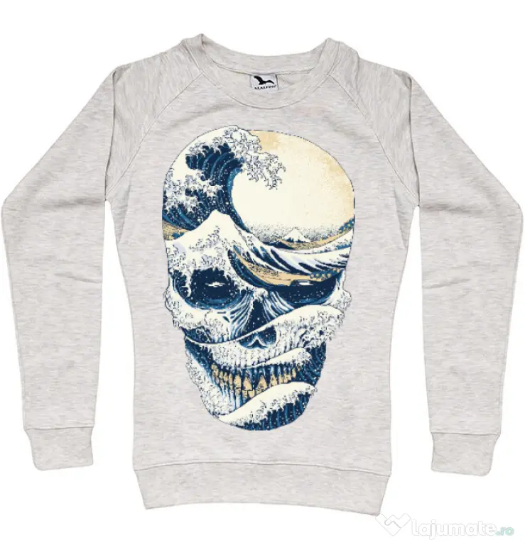 Bluza ADLER dama The Great Wave off Skull Migdala melanj