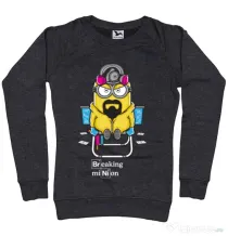Bluza ADLER dama Breaking Minion Negru melanj