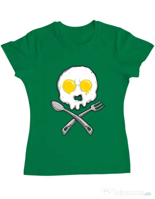 Tricou ADLER dama Eggskull Verde mediu