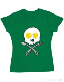 Tricou ADLER dama Eggskull Verde mediu