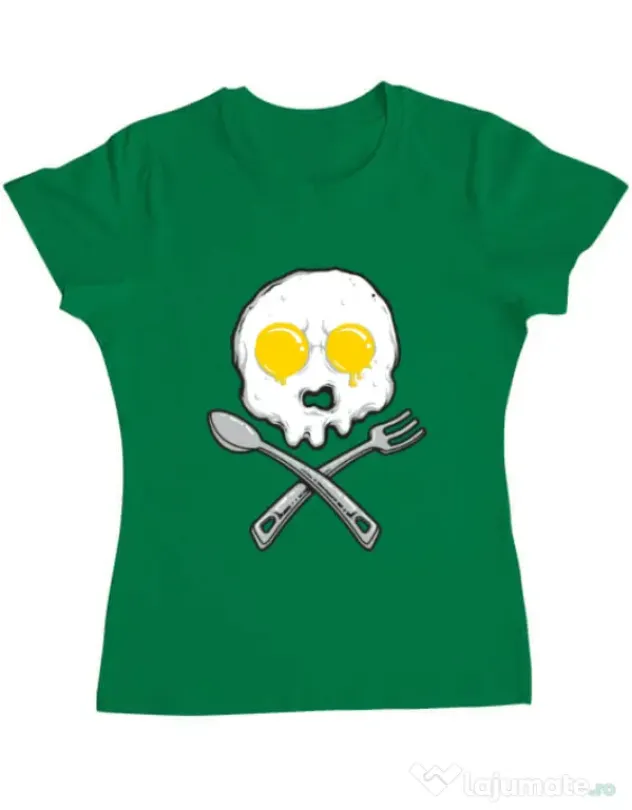 Tricou ADLER dama Eggskull Verde mediu
