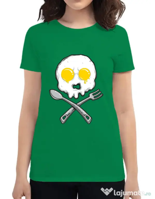 Tricou ADLER dama Eggskull Verde mediu