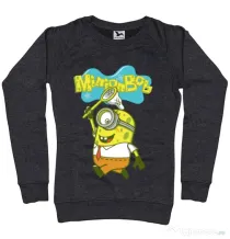 Bluza ADLER dama MinionBob Negru melanj
