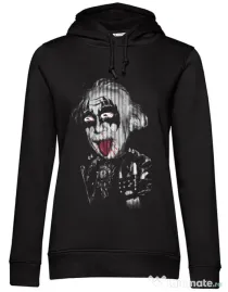 Hoodie dama cu gluga Albert Rockeinstein Negru